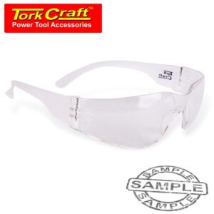 Safety eyewear glasses clear ergonomic design in poly bag | B5164