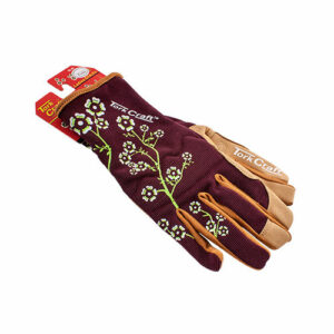 Ladies slim fit garden gloves maroon x-small | GL47