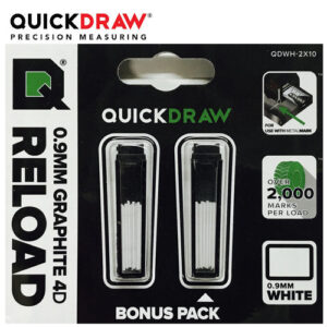 QUICKDRAW White Graphite Refills 0.9mm | QDWH-2X10