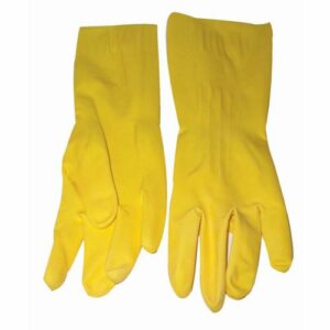Glove latex house/h yellow xl pp
