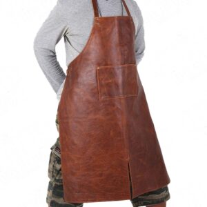 Premium Blacksmith Leather Apron - Brown Single Pocket (KKBLSPLA)
