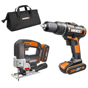 Worx 20V Cordless Impact Drill + Pendulum Jigsaw 2.0Ah Kit | WX967