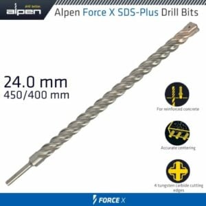 Alpen Force X 24.0 X 450/400 SDS-Plus Drill Bit X4 Cutting Edges | ALP875024
