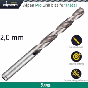 Pro 2.0mm hss drill din 338 rn 135 with split point bulk