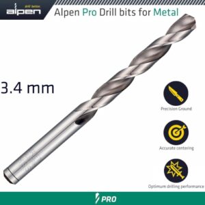 Pro hss drill din 338 rn 135 with split point 3.4mm bulk