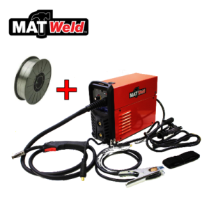 Matweld Mini Mig/Stick Inverter 160AMP 220V + 1 Roll Wire Fluxcore 0.9mm | MAT9150/7085